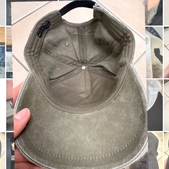 All Saints Green Logo Print Baseball Cap - Picture 7 of 8